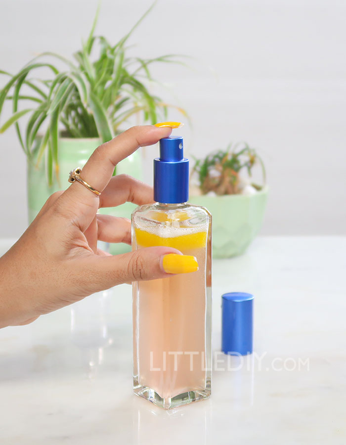 Rose Water Hair Mist for shiny, frizz free hair