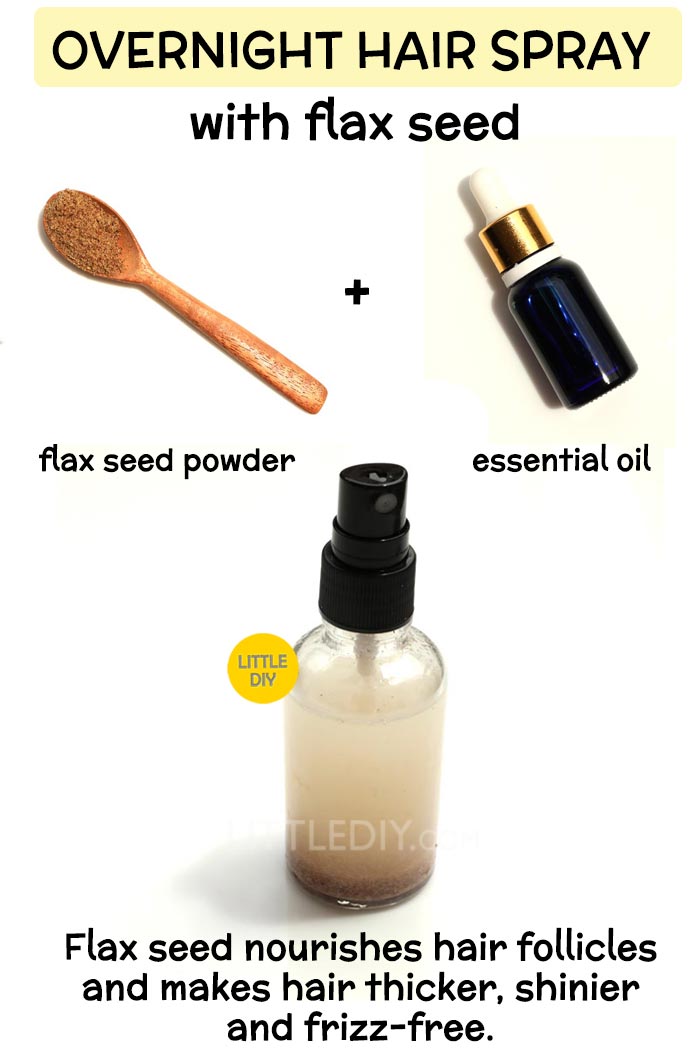 OVERNIGHT FLAX SEED HAIR SPRAY -