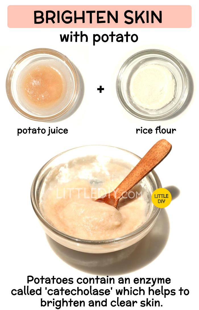 Potato to brighten skin -
