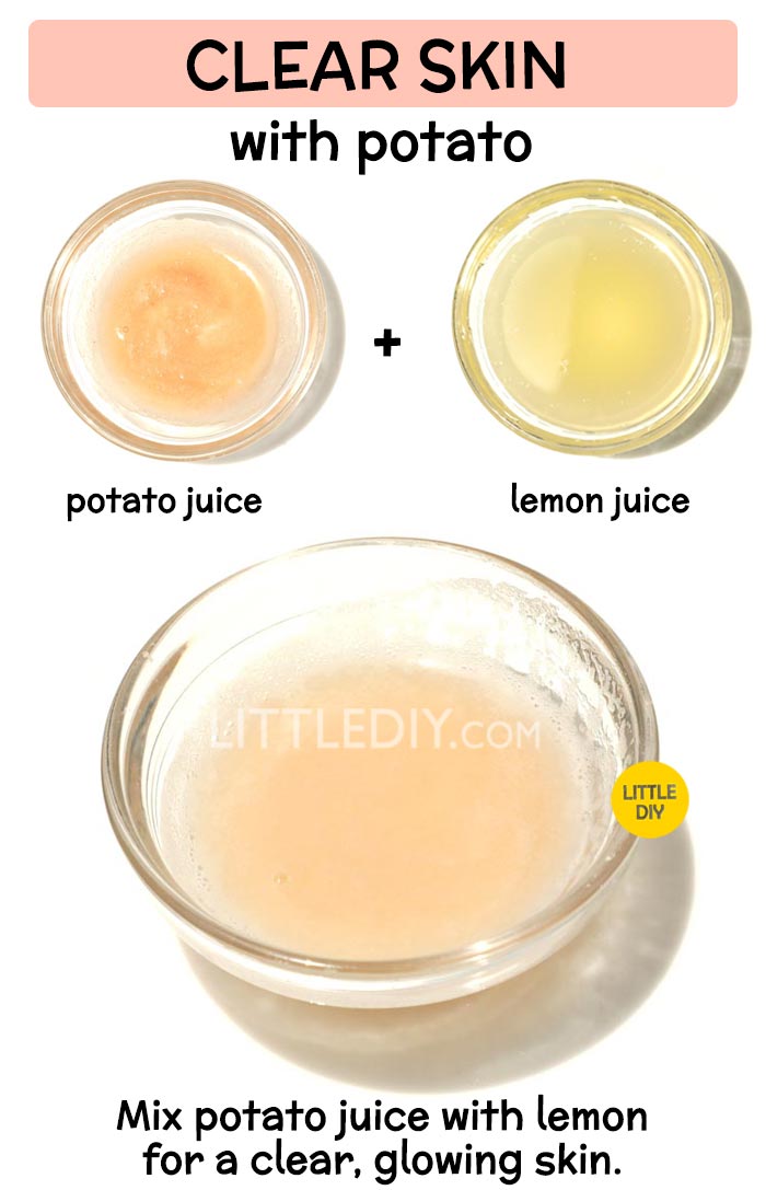 Potato for clear, glowing skin -