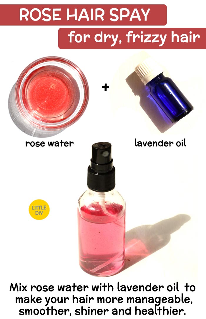 ROSE HAIR SPRAY for dry, frizzy hair