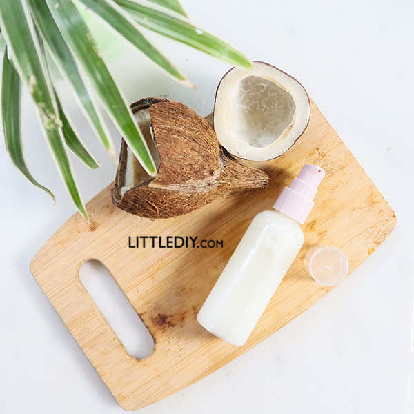Homemade Coconut Milk Shampoo for smooth and shiny hair
