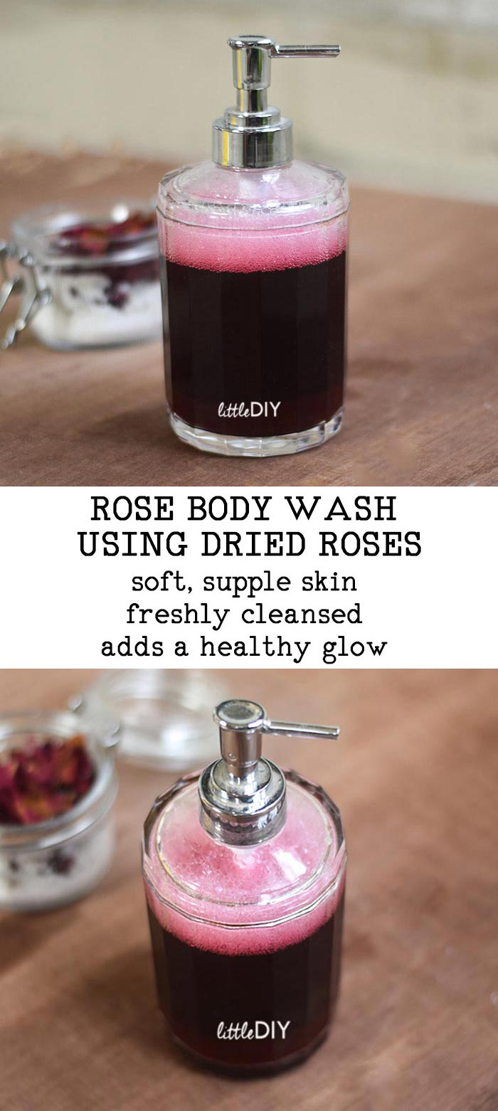 ROSE BODY WASH USING DRIED ROSES
