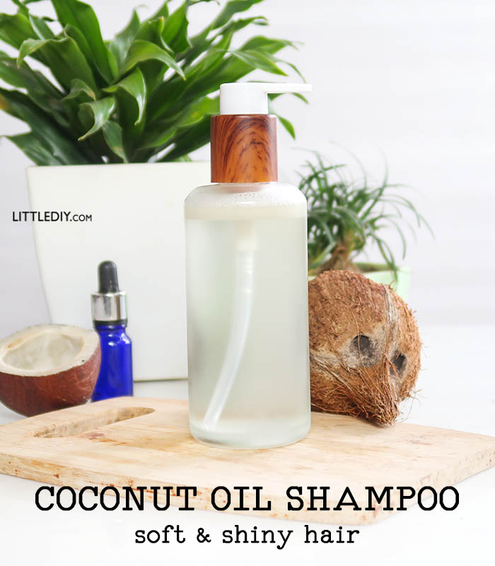 COCONUT OIL SHAMPOO RECIPE- SOFT AND SHINY HAIR