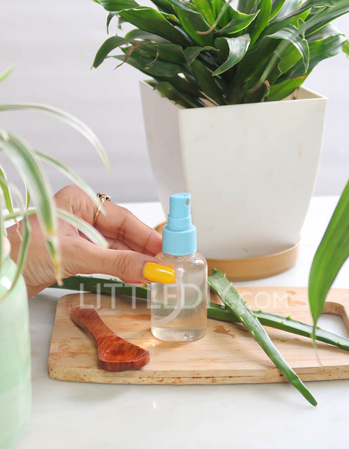 DIY Aloe hair spray for hair growth and shine