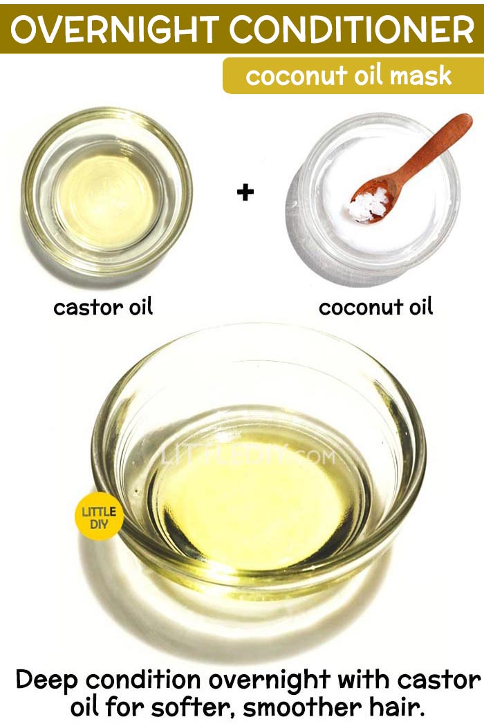 Overnight coconut oil hair mask for deep conditioner -