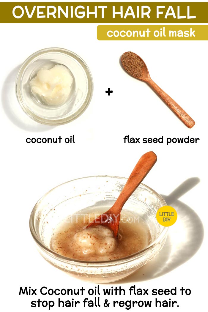 Overnight coconut oil hair mask for hair fall-
