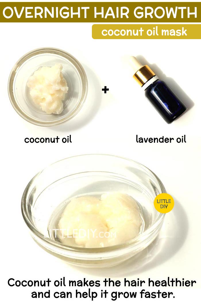 Overnight coconut oil hair mask for deep conditioner -