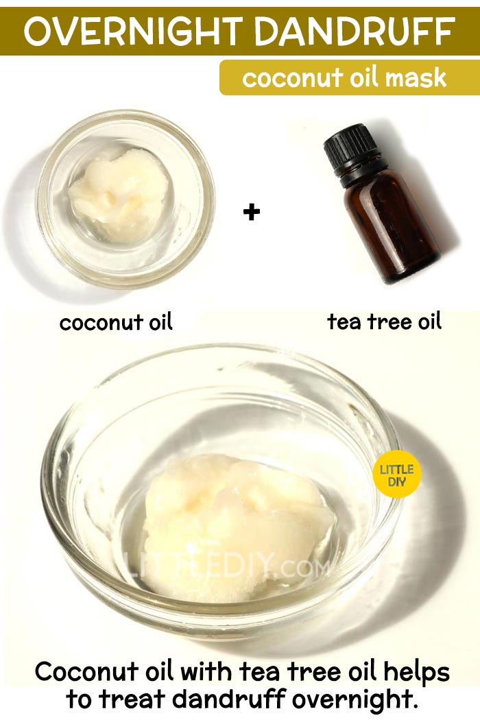 Overnight coconut oil hair mask for dandruff and split ends -