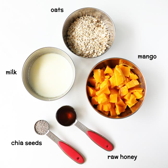 HEALTHY OVERNIGHT MANGO OATS RECIPE