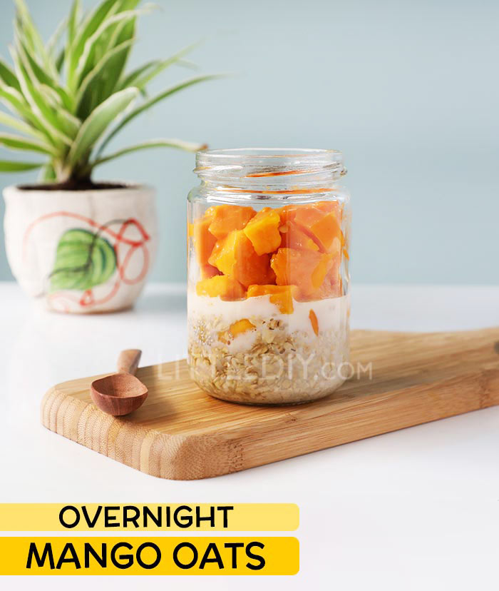 HEALTHY OVERNIGHT MANGO OATS RECIPE