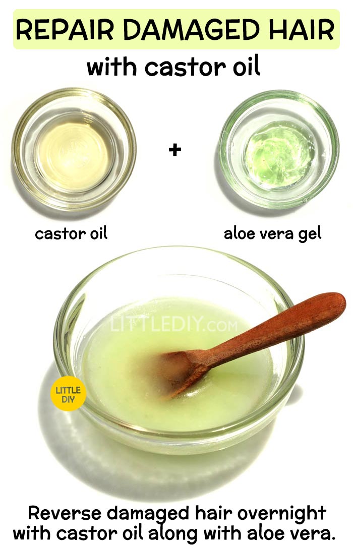 Overnight Castor oil Hair Mask to repair damaged hair: