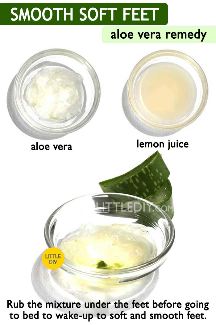 Aloe vera for smooth, baby soft feet -