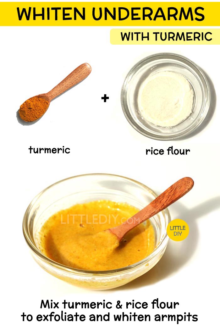Lighten dark underarms with turmeric -