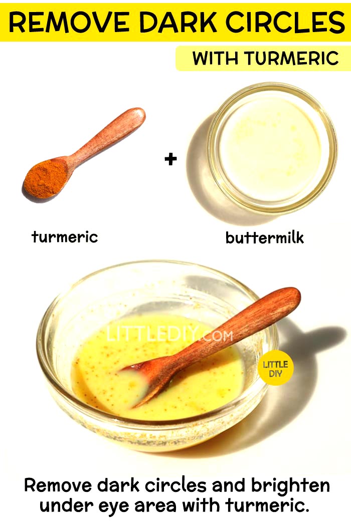 Remove dark circles with turmeric -