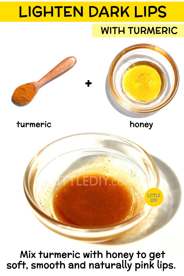 Lighten discolored lips with turmeric -