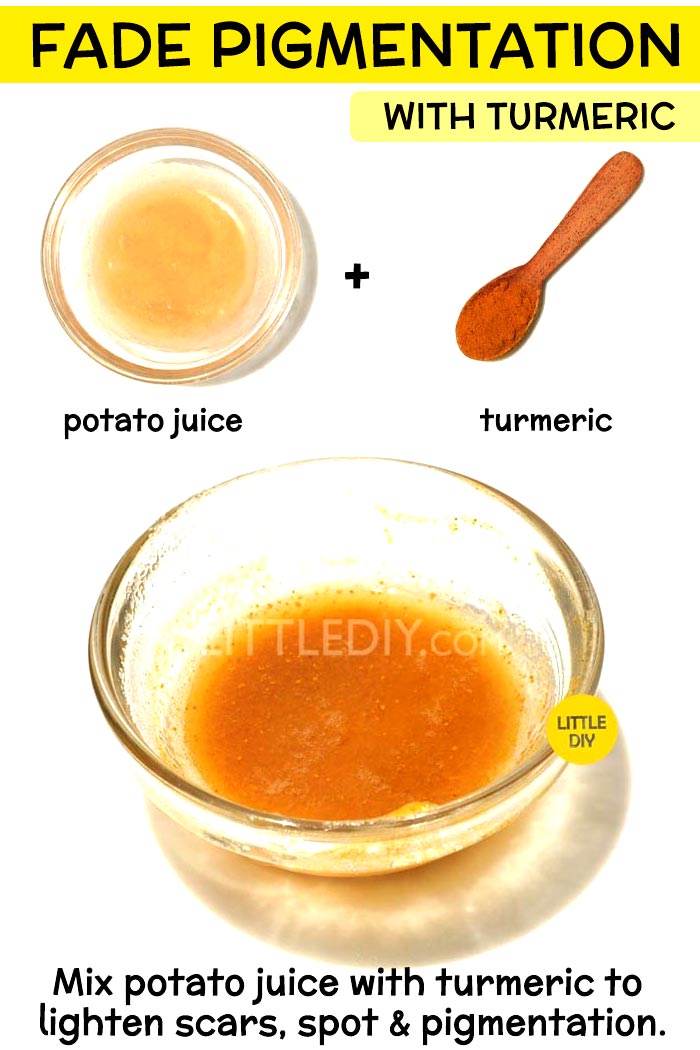Fade pigmentation with turmeric -