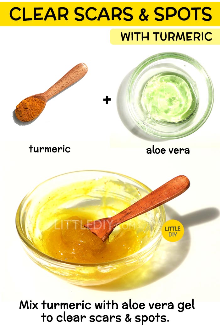 Clear scars and dark spots with turmeric -