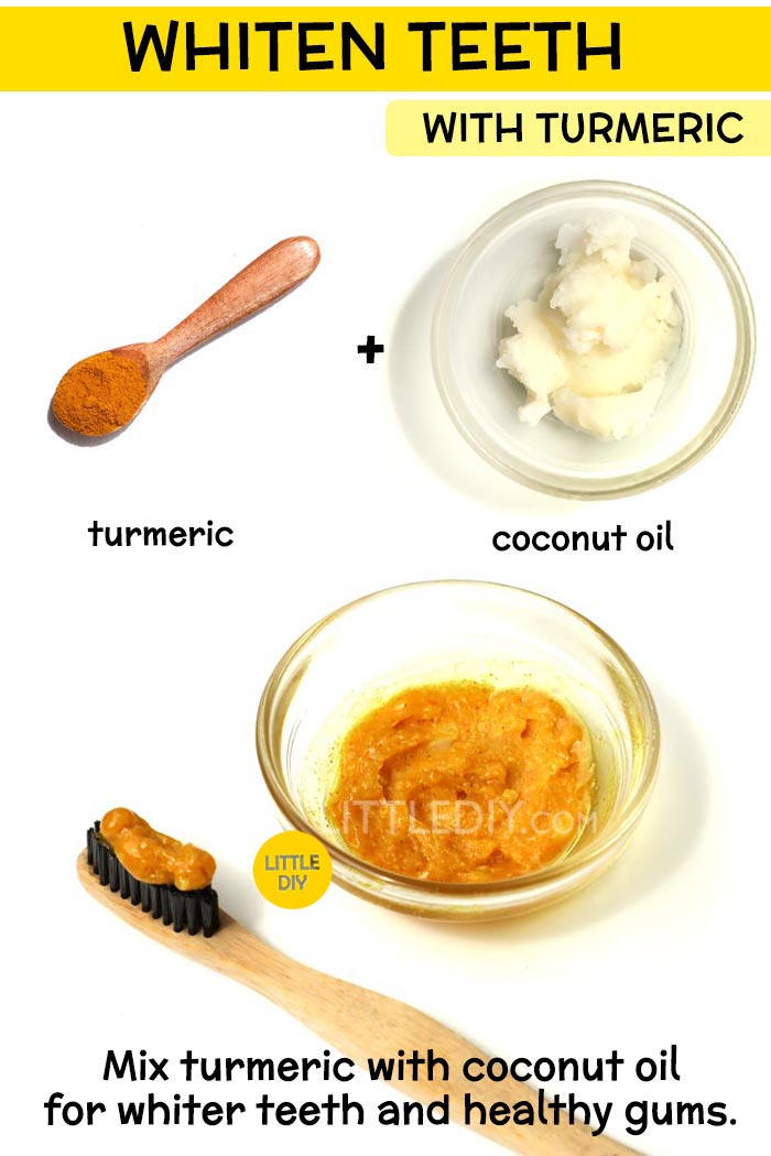 Whiten teeth with turmeric -
