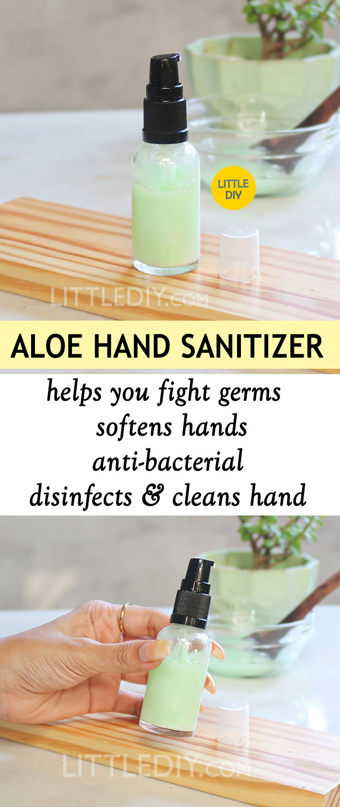 HOMEMADE NATURAL ALOE VERA HAND SANITIZER