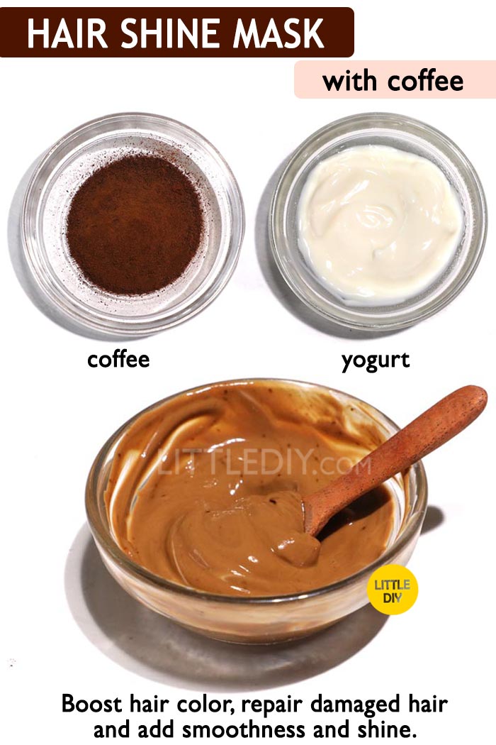 Hair Shine with coffee mask: