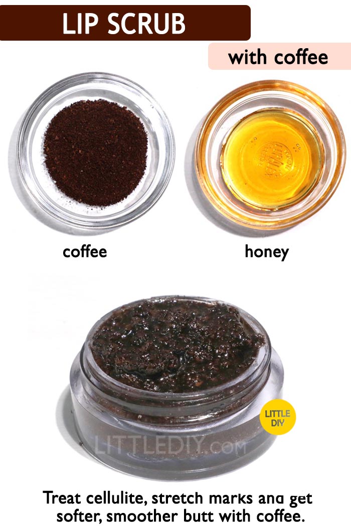 Smooth Lips with coffee lip scrub: