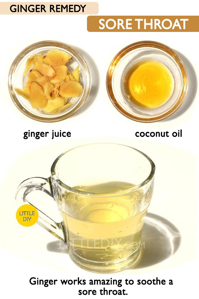 Ginger for sore throat -
