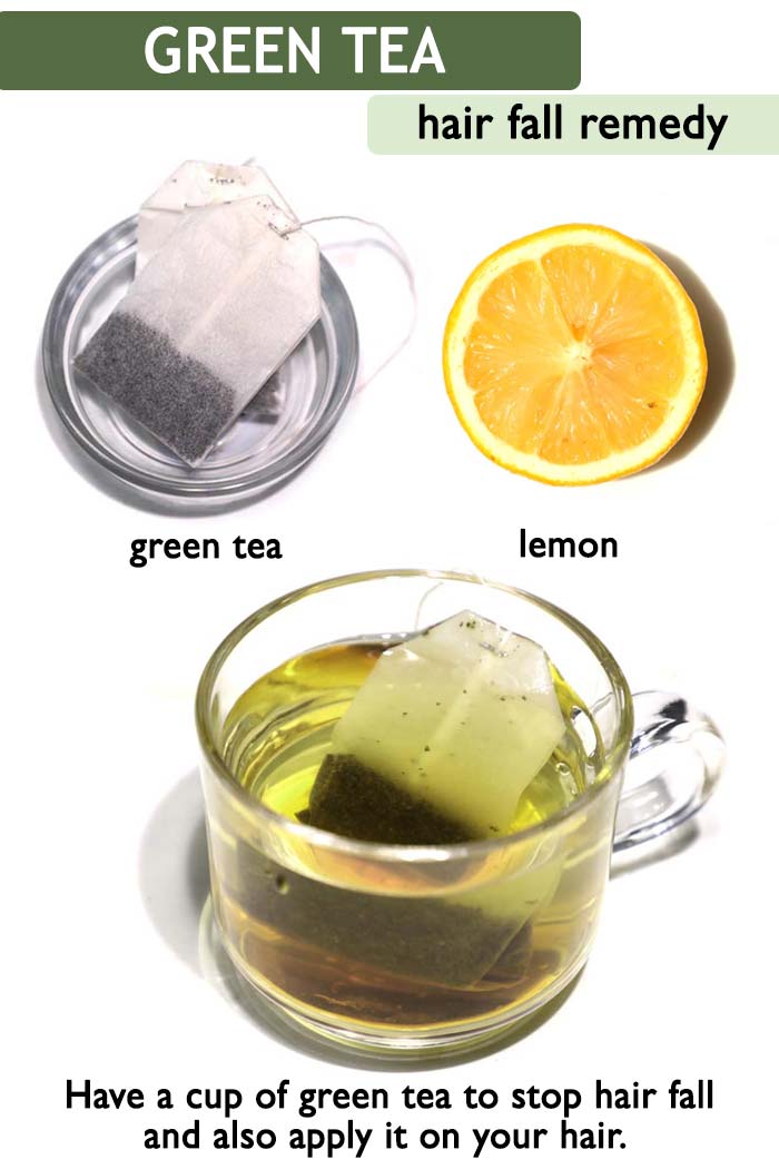 GREEN TEA FOR HAIR FALL -