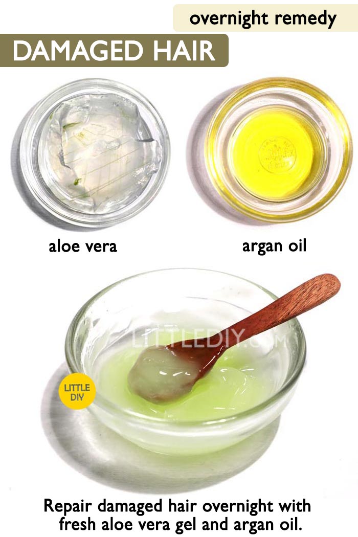 Treat damaged hair overnight -