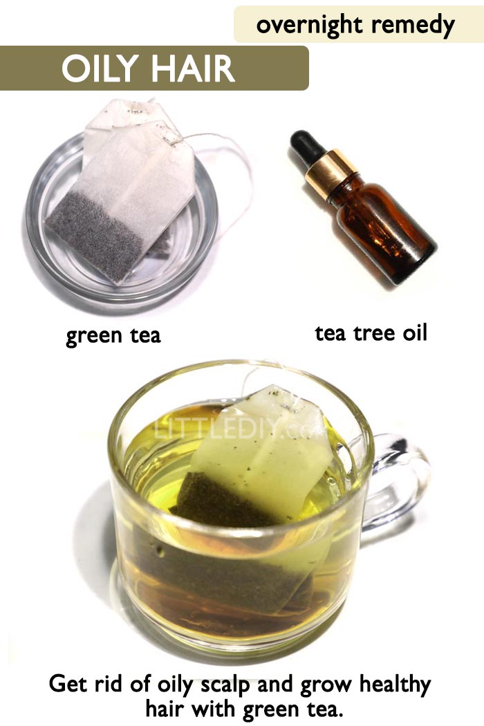 Get rid of oily hair overnight -