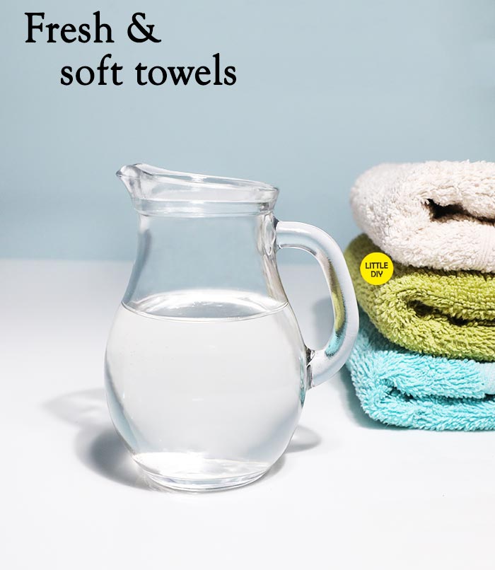 Fresh and soft towels with Vinegar