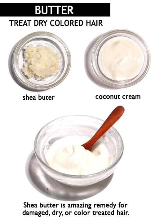 Coconut butter for colored hair -