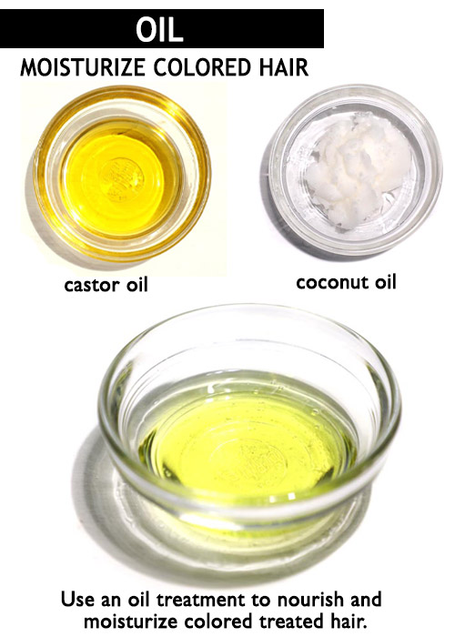 Castor oil for colored hair -