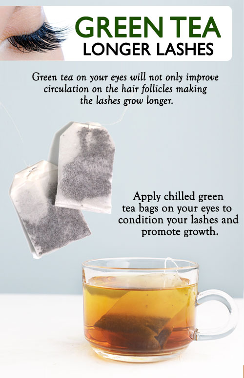 GREEN TEA FOR LONGER LASHES